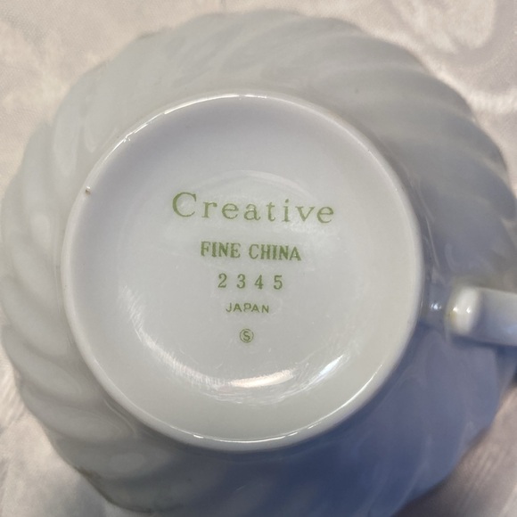 CREATIVE porcelain cup/saucer from Japan with pink roses, green leaves $25 - Picture 5 of 8